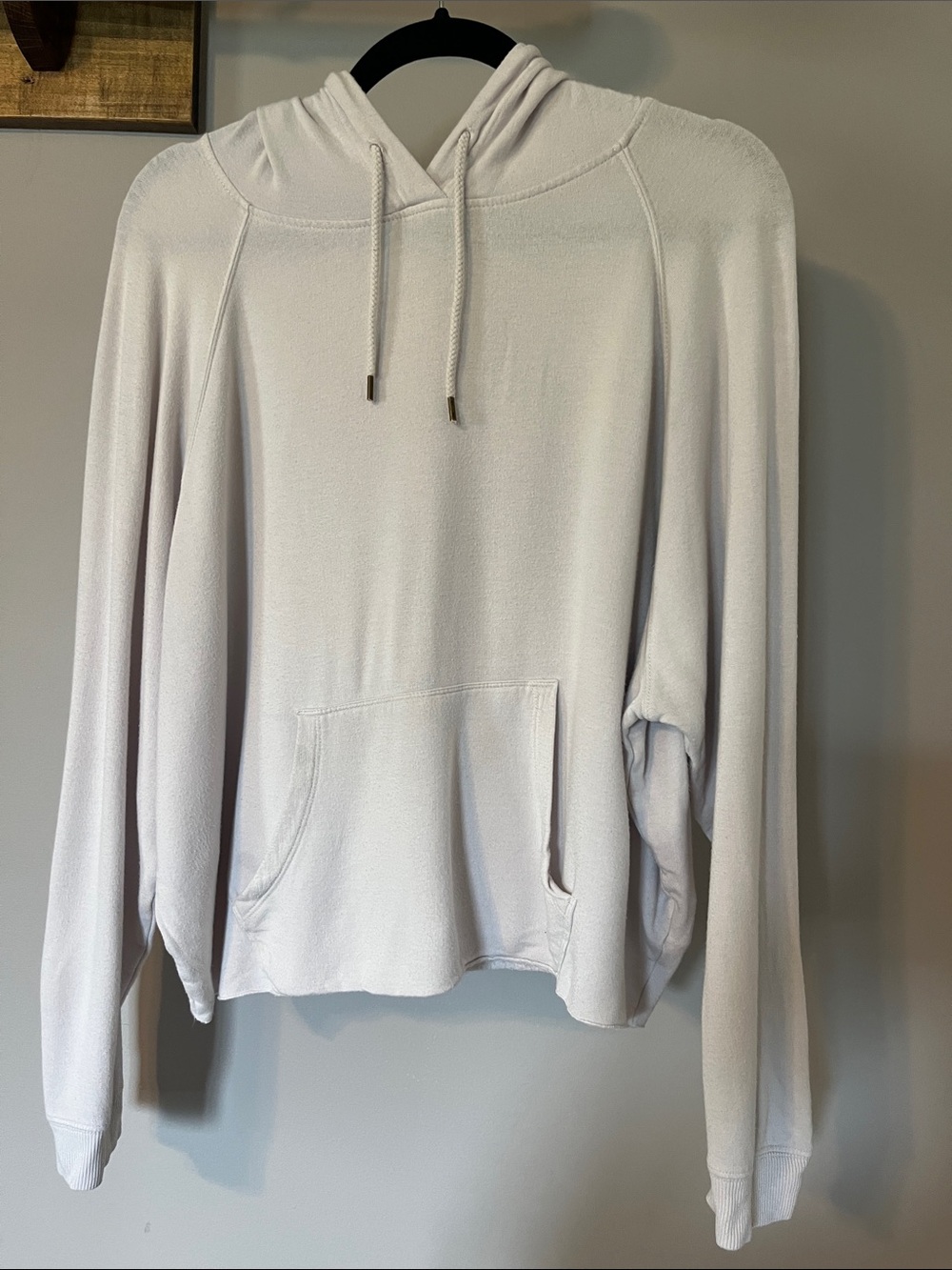 Z Supply Off White Hooded Sweatshirt